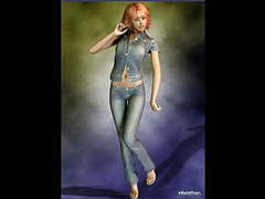 CumCommandos presents: 3d babe dressed all in denim