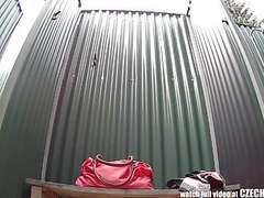 CumCommandos presents: Amazing young girl shower voyeur