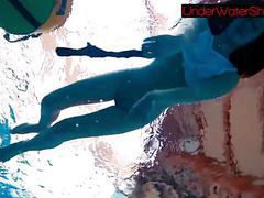 CumCommandos presents: Perfect shaved teen in the pool