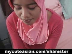 CumCommandos presents: Asian amateur in head scarf sucks then fucks