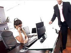 CumCommandos presents: Horny secretary fucked on her desk in lingerie