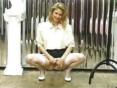 CumCommandos presents: Blonde spreads her legs to show off her pussy and ass