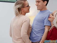 CumCommandos presents: Milfs share little guy�s dick in kinky threesome, Blonde, Blowjob, Big Boobs, Facial, MILF, Lingerie, Threesomes, HD Videos, Doggy Style, Big Ass, Big Booty, Threesome, Sucking Cock, Kinky, Busty MILF, Short Guy, Asshole Closeup, Vagina Fuck, Small