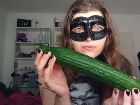 CumCommandos presents: 18yo teen fucks huge cucumber!!!  small tits, shy teeny, perfect body  amateur teen