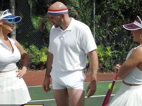 CumCommandos presents: Phoenix marie & kelsi monroe compete for their tennis instructor's cock but they end up sharing it - brazzers
