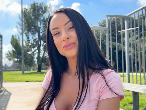 CumCommandos presents: Brunette cara mella having fun while sucking her lover's dick