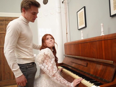 CumCommandos presents: Redhead pianist goes nuts for my hard dick after practice
