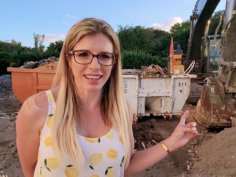 CumCommandos presents: Outdoors video of sexy blonde wife cory chase with glasses