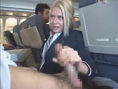 CumCommandos presents: Customers get handjob from stewardess