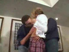 CumCommandos presents: Two guys and the little schoolgirl fucking