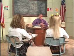 CumCommandos presents: Schoolgirls on the desk having teacher sex