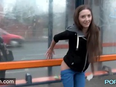 CumCommandos presents: Beautiful girl has fun playing in public