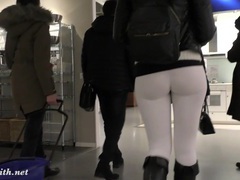CumCommandos presents: Jeny smith  camel toe white leggings