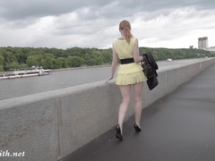 CumCommandos presents: Jeny smith public flasher shares great upskirt views on the streets
