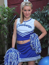 CumCommandos presents: Cheerleader Kristi Kay drops pompoms and gets naked