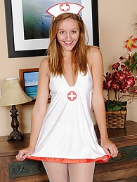 CumCommandos presents: Slutty and horny teen nurse Chandler Fay strips naked