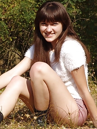 CumCommandos presents: Outdoor girl Juliya plays in the field