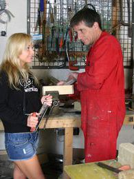 CumCommandos presents: Blonde teenage beauty fucking her old and horny handyman