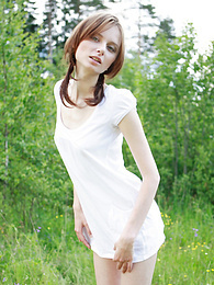CumCommandos presents: Timid teen girl comes to the nature and poses her beautiful body in front of the camera.