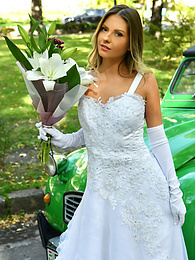 CumCommandos presents: Naughty bride Rebecca Volpetti takes a photographer assistant's stiff dick