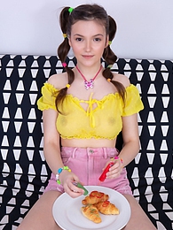 CumCommandos presents: Brunette girl spends many hours posing nude at home and enjoying each second of doing it