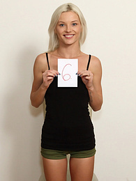CumCommandos presents: Blond hungarian teen Zazie Skymm gets completely naked during a solo shoot